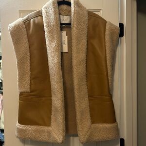 ALC Sutton Faux Shearling Vest. Size L.